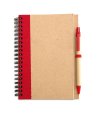 Recycled paper notebook  pen