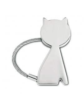 Metal key ring in cat shape